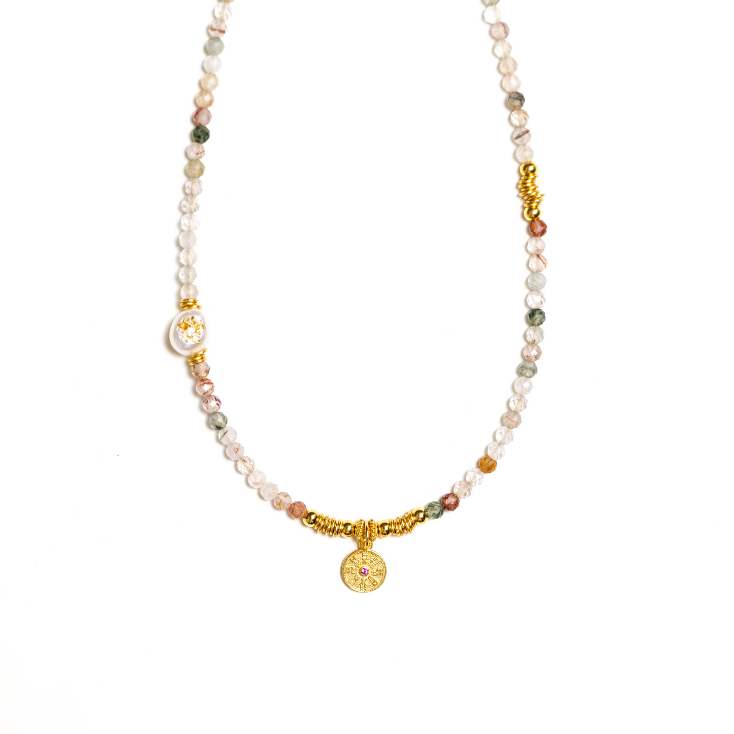 Buddha Stones Tibetan Crystal Protection Necklace