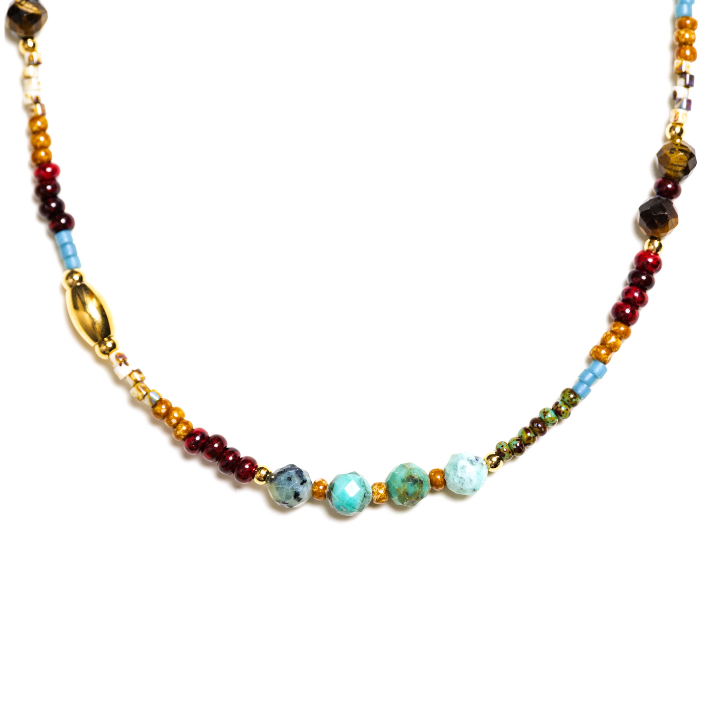 Buddha Stones Multi-Gemstone Wealth Necklace