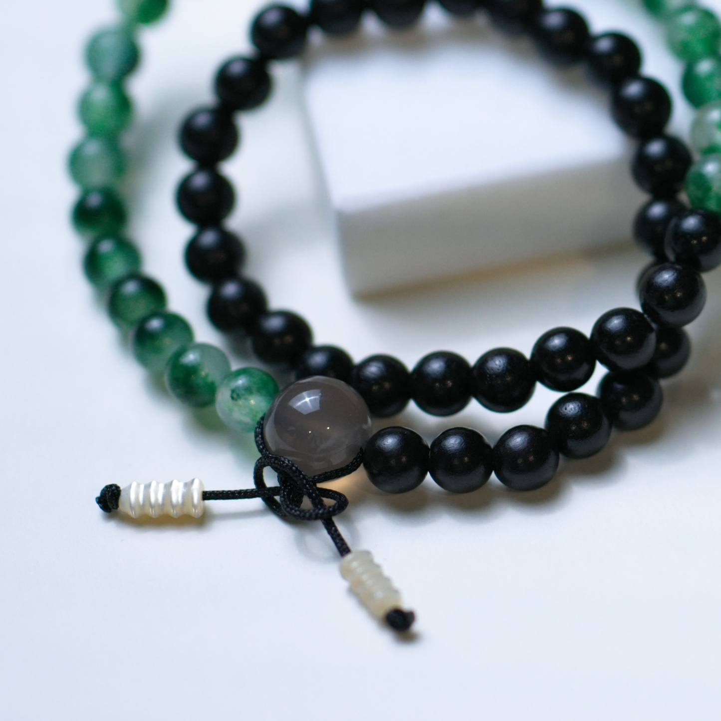 Harmony Ebony and Chalcedony Protection Bracelet