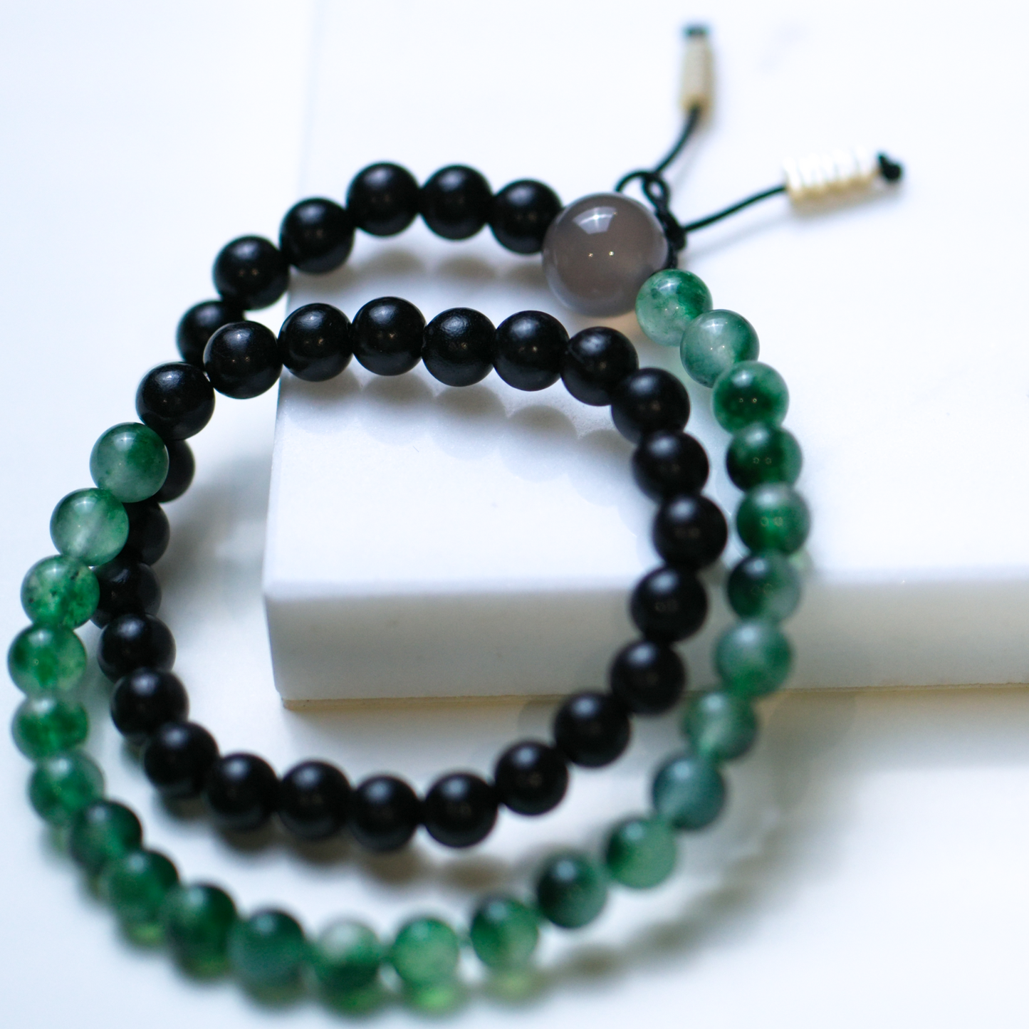 Harmony Ebony and Chalcedony Protection Bracelet