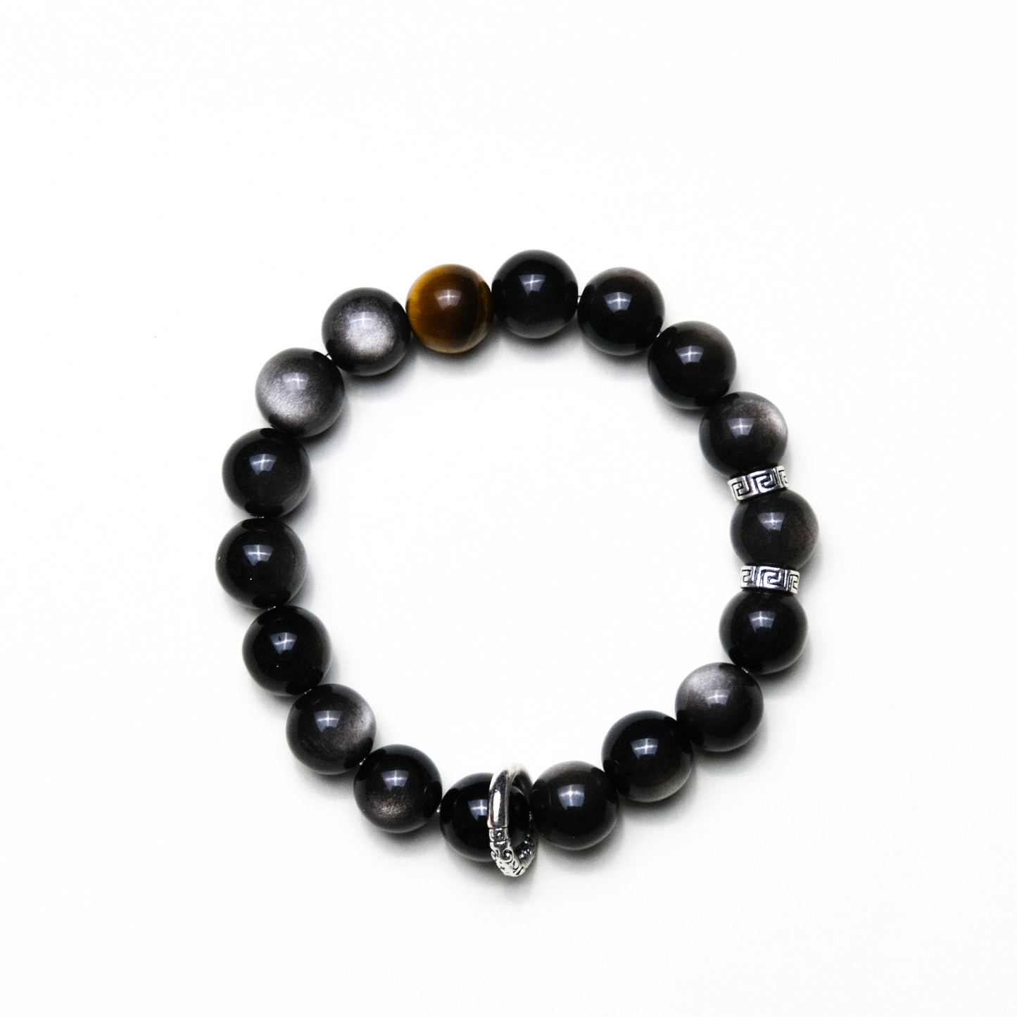 Obsidian-Tiger Eye Power Bracelet