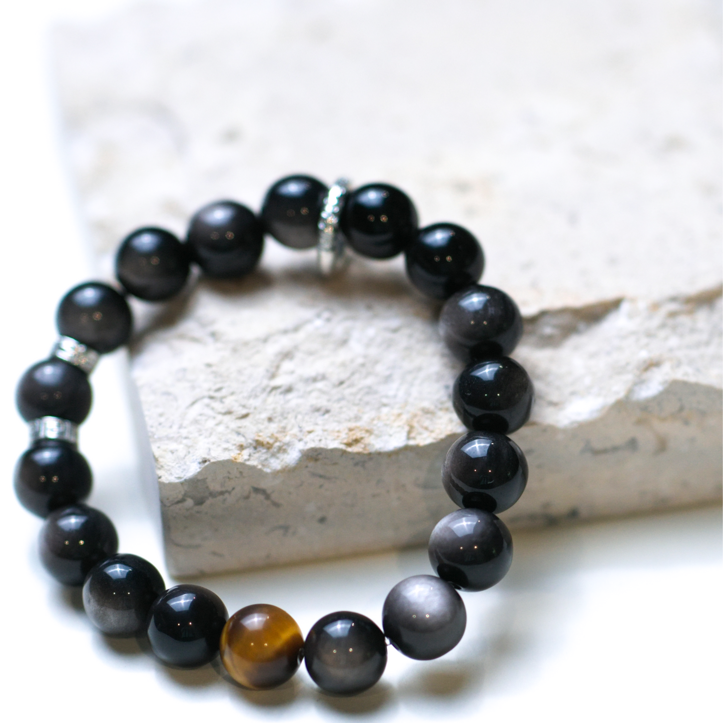 Obsidian-Tiger Eye Power Bracelet