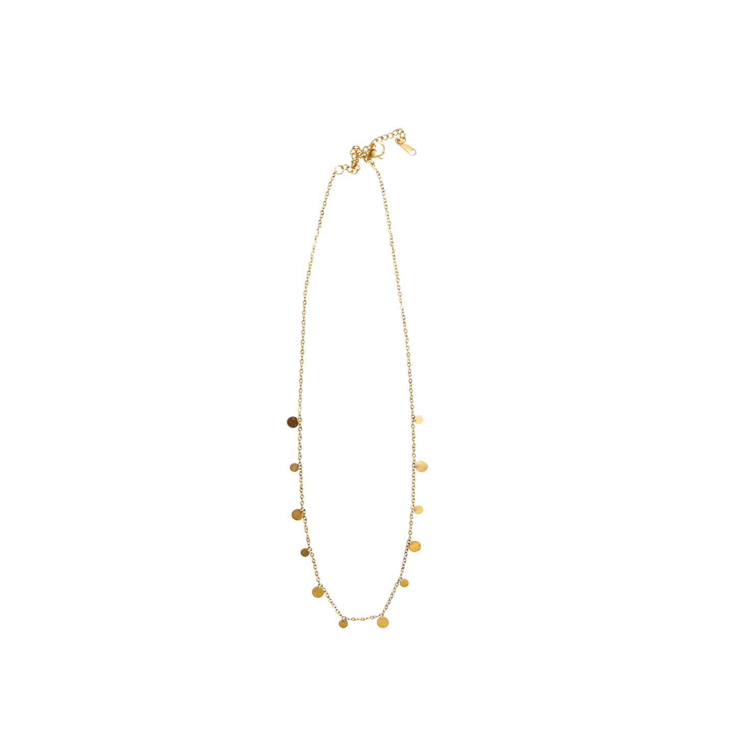 Gold-Plated Coin Charm Necklace