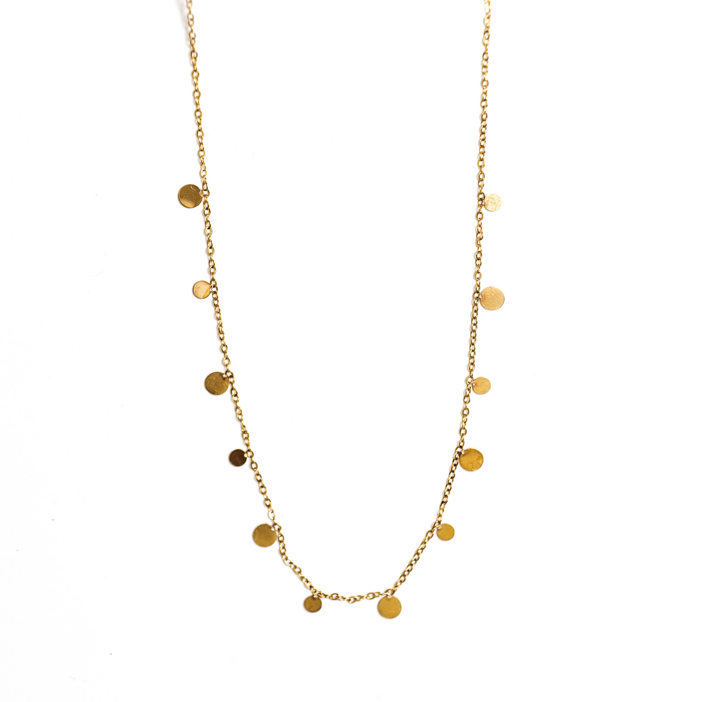 Gold-Plated Coin Charm Necklace