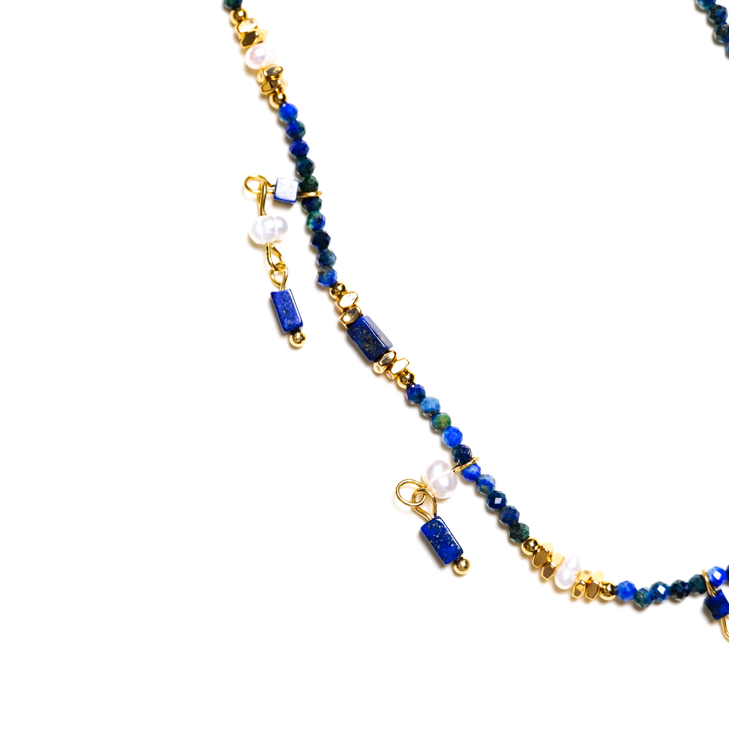 Lapis Lazuli and Green Crystal Harmony Necklace