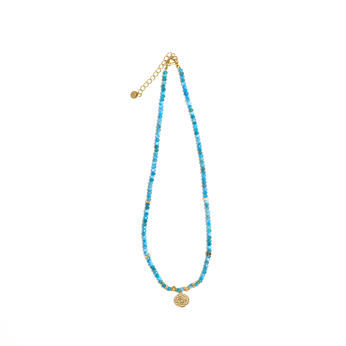 Turquoise Necklace with Evil Eye Pendant