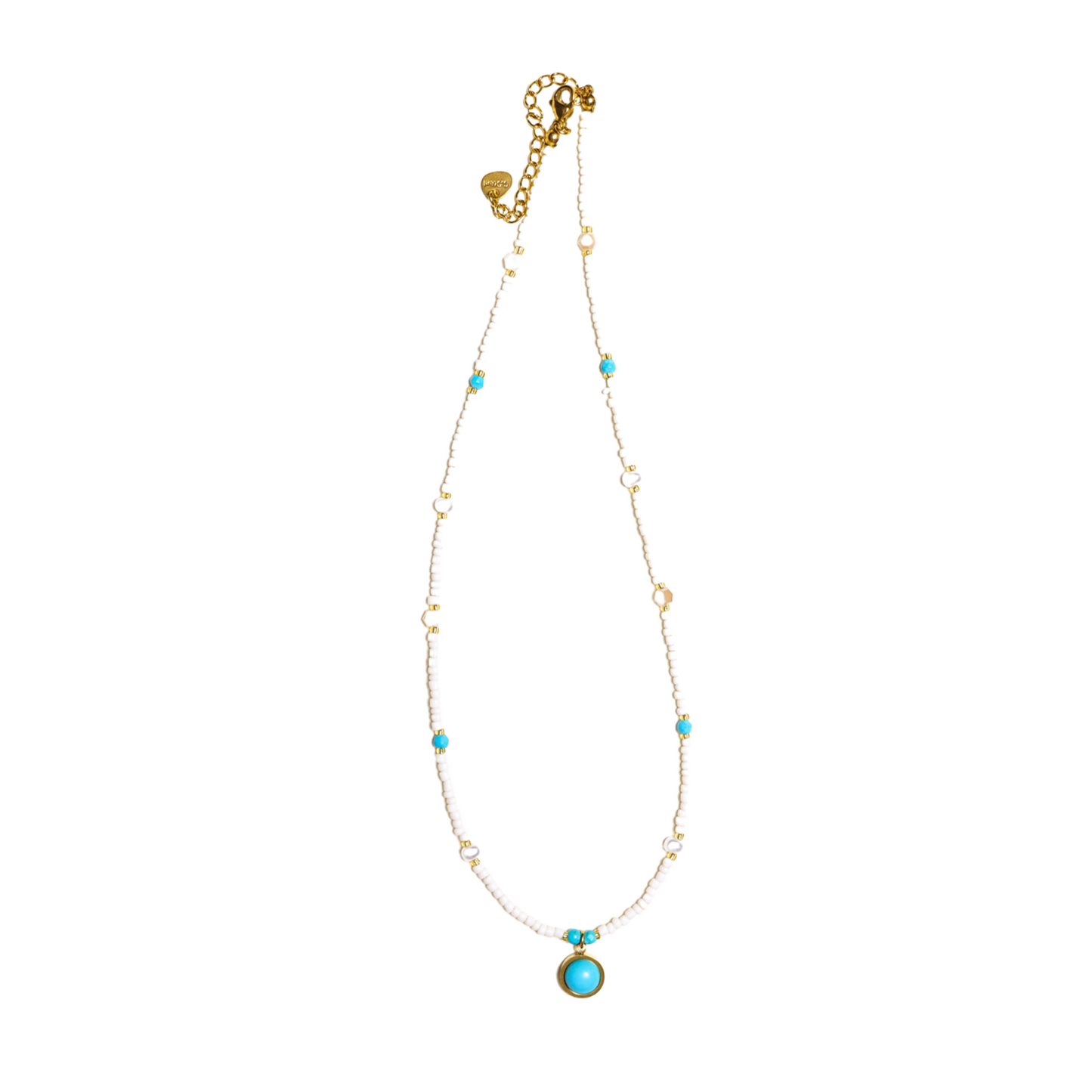 Turquoise and Pearl Spiritual Healing Necklace